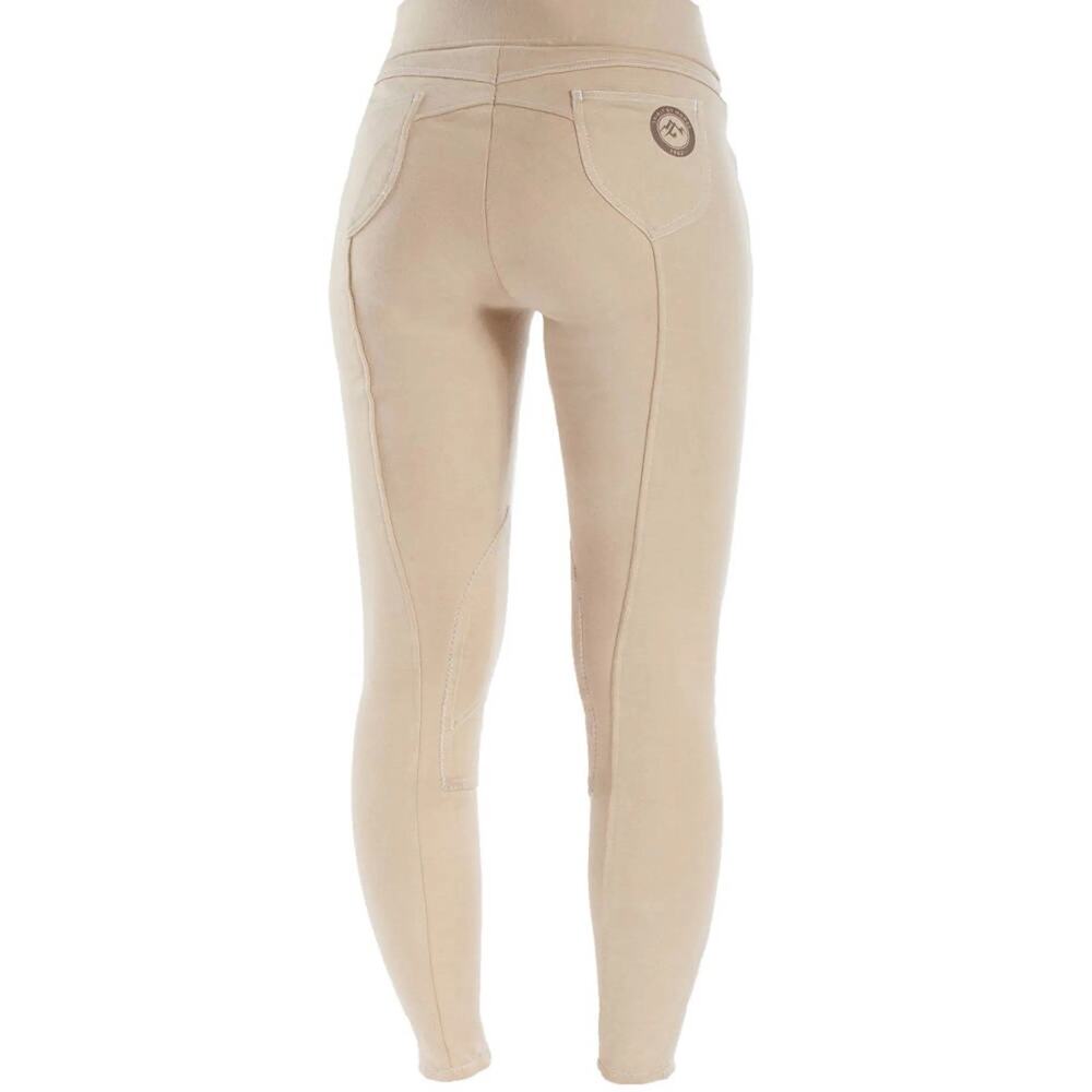 Horze Spirit Paige Equestrian Ladies Pull On Breeches Beige US 32